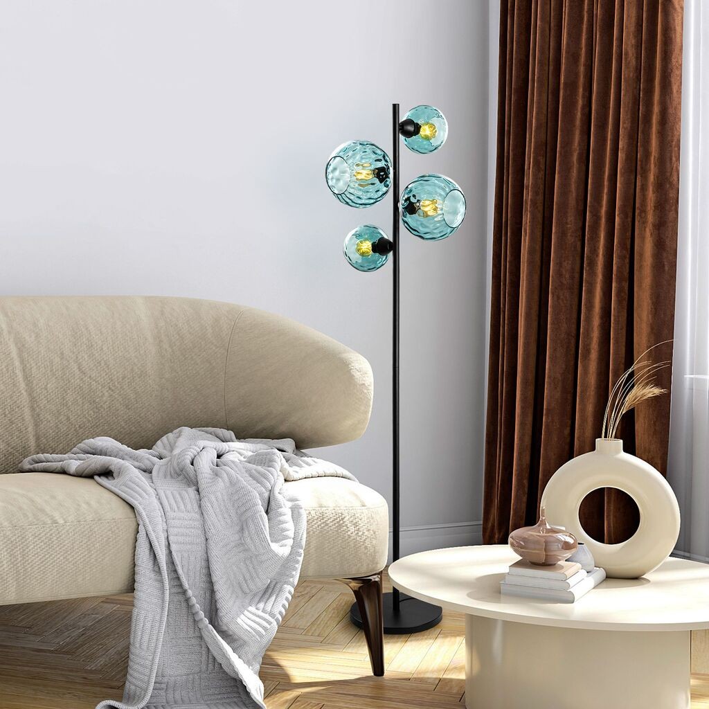 Подна ламба Opviq Benek-20-15-14511, 35x35x165 см, IP20, црно-црвена