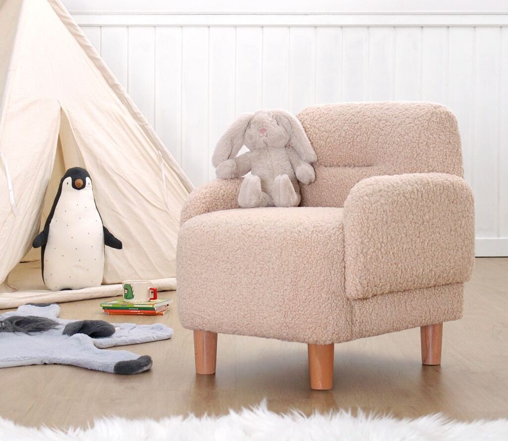 Детска фотелја Atelier del Sofa Cobie Teddy, 49x57x51, кафеава
