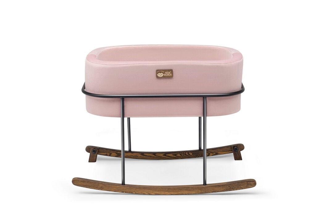 Метална лулка за дом Hanah Home, 90x70x58 см, розово-црна