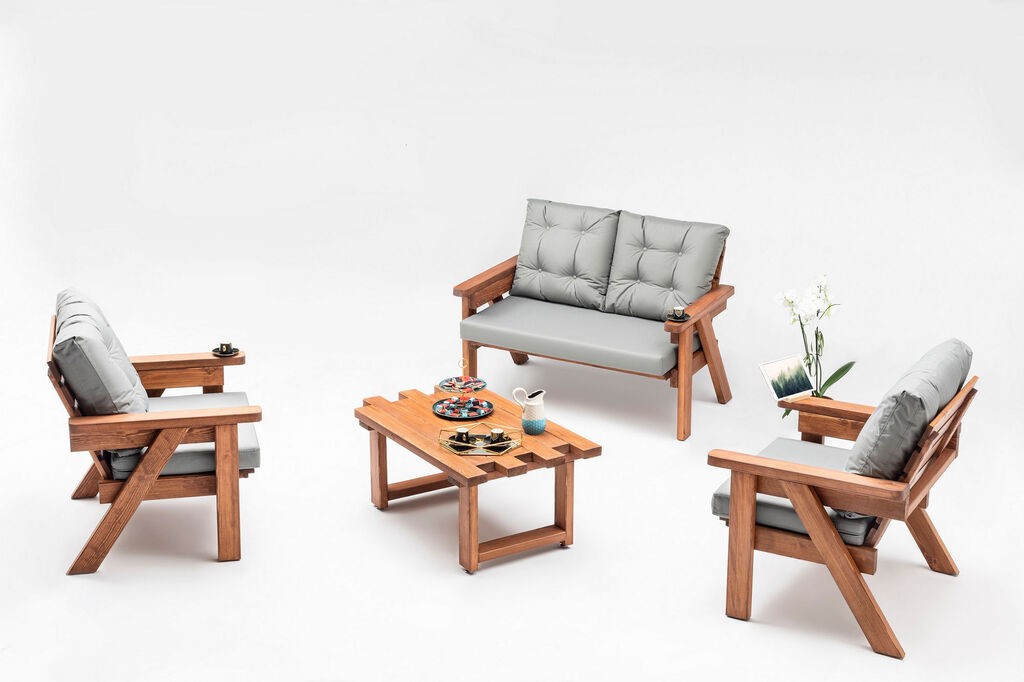 Комплет градинарски мебел Hanah Home Abant, сив