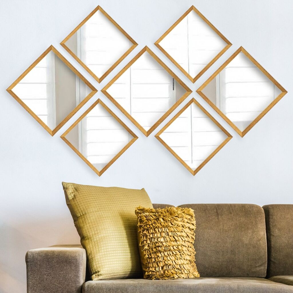 Комплет огледала Wallity SETAYNA_044, златна боја