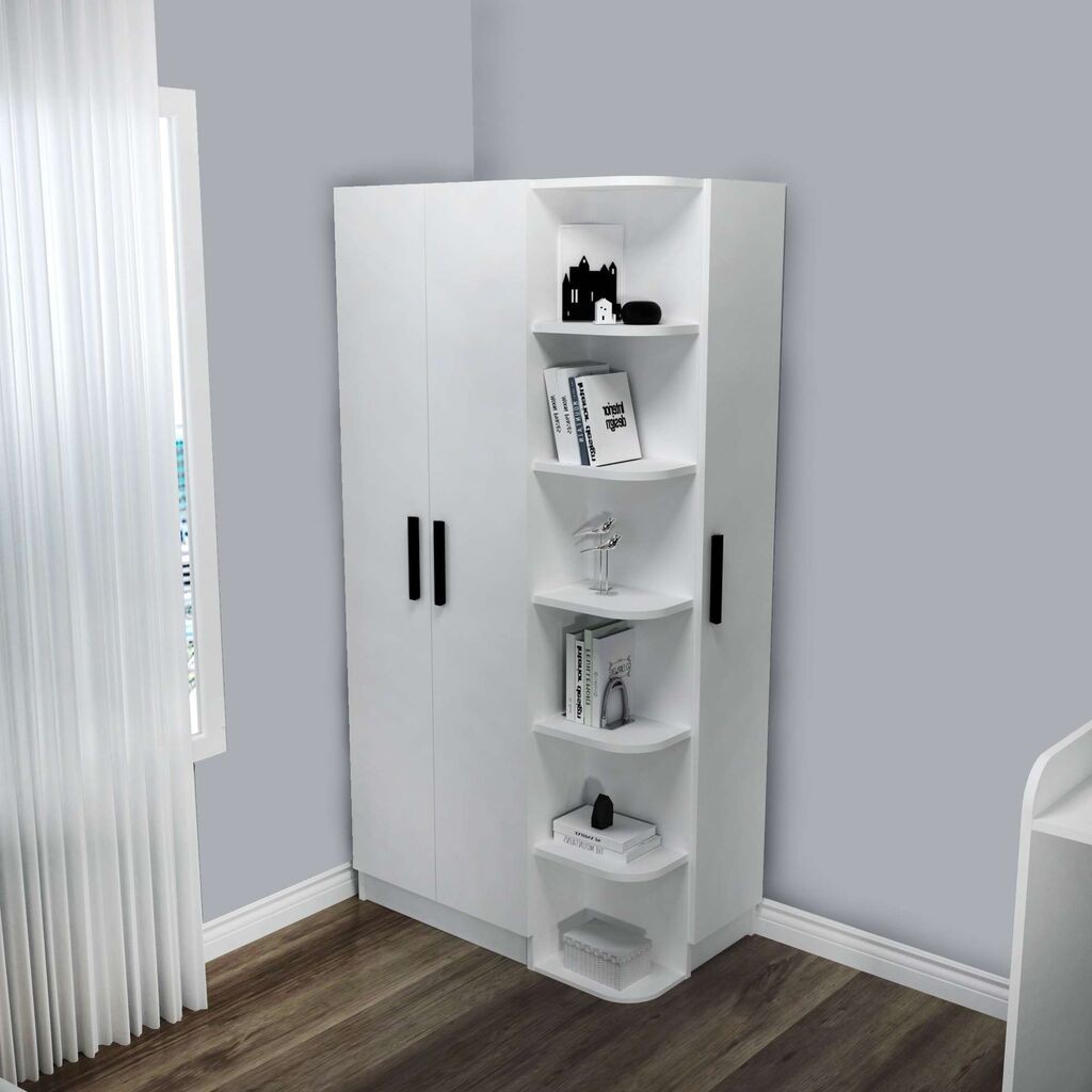 Гардероберски ламби Hanah Home, 90x50x181,8 см, бели