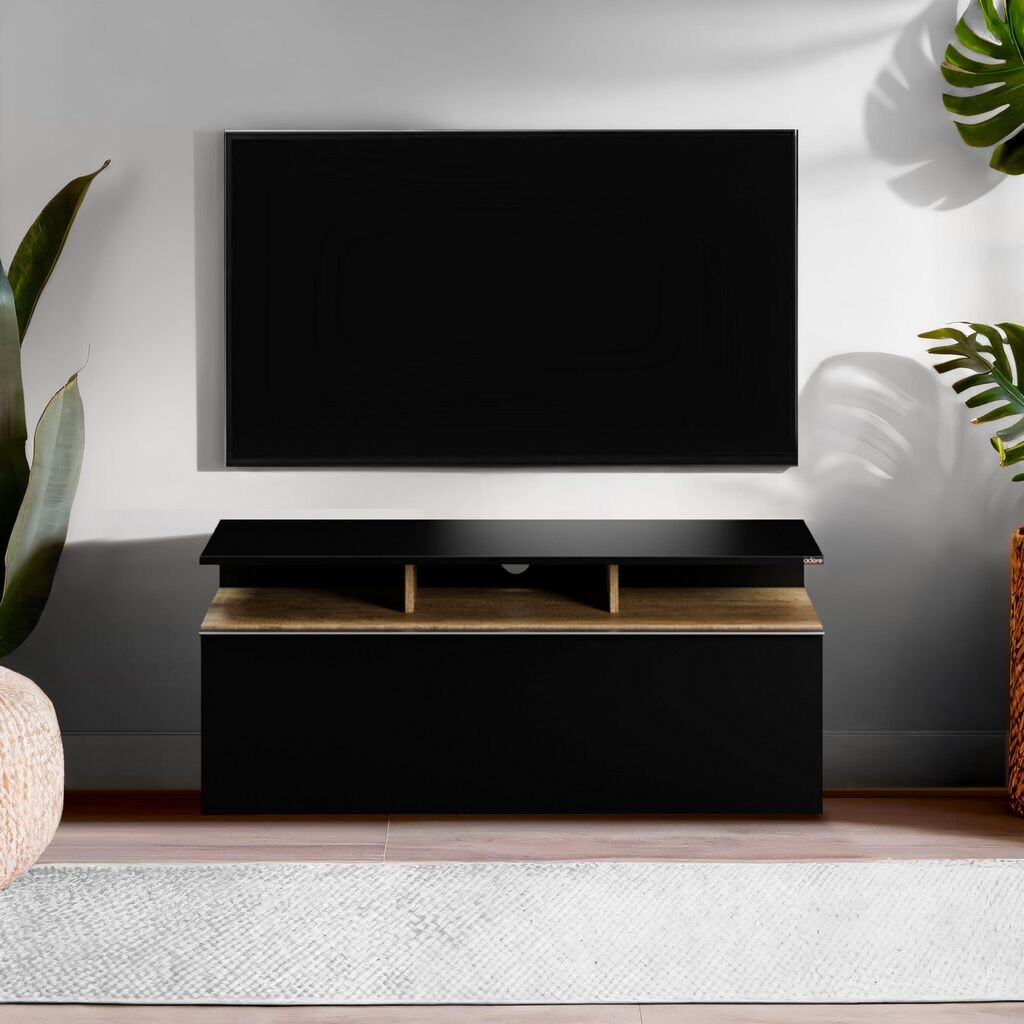 ТВ кабинет Hanah Home Tvc-529-Te-1 Стилски, 117x48x40 см, црн