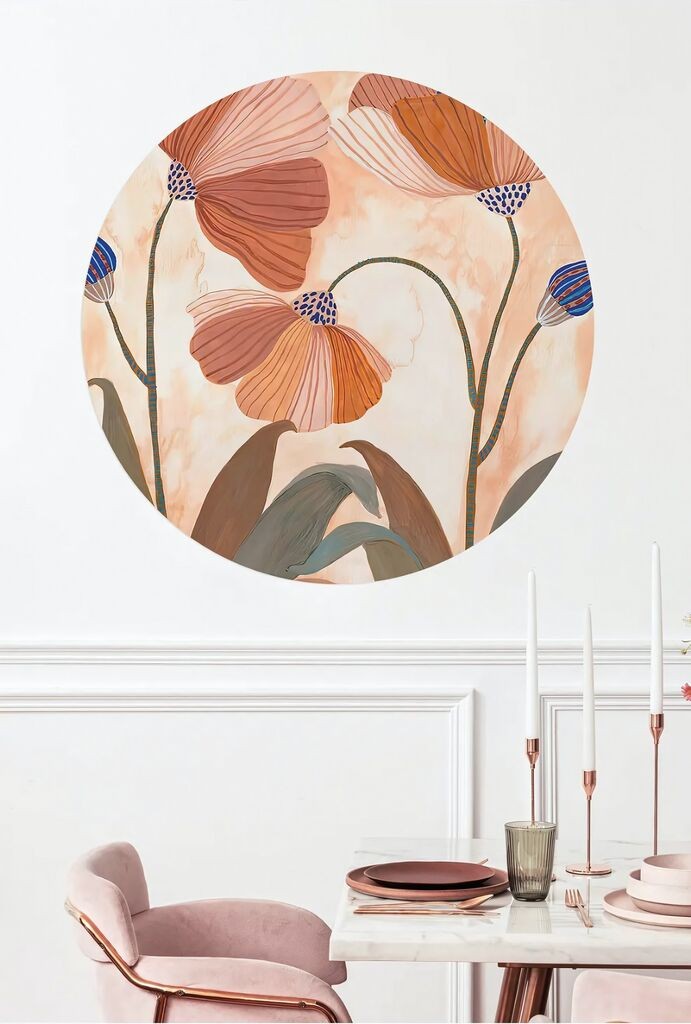 Налепница за dzид Wallity ERSYSTCKR9, 78x78 см, портокалова