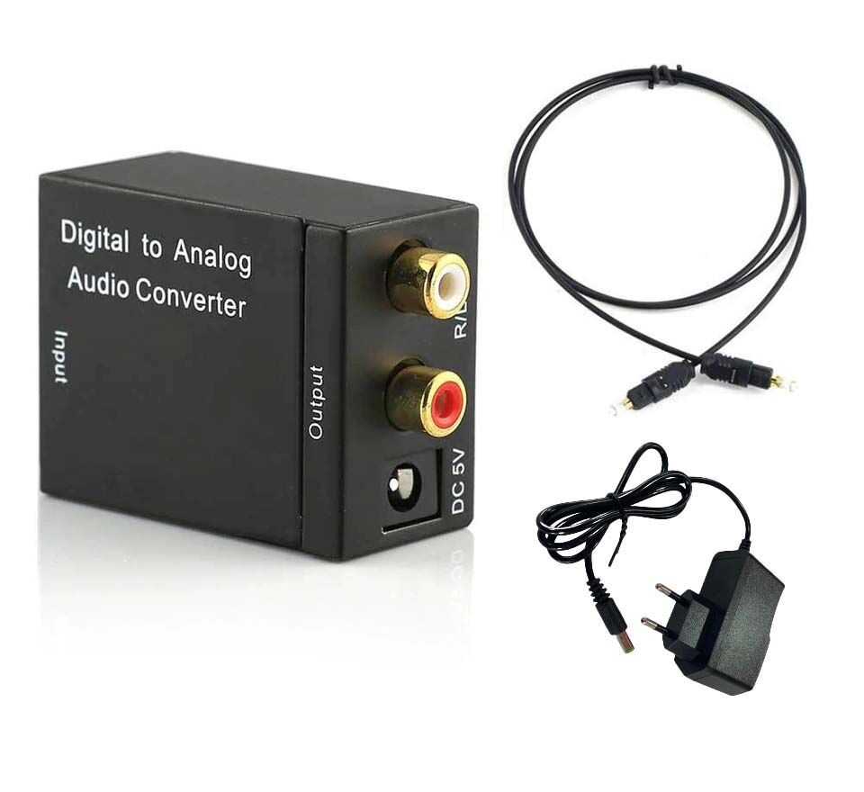 Alfa Electric Кабел дигитален (оптички или коаксијален) во аналоген RCA (ПИН) аудио конвертор