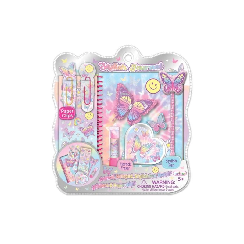 Комплет за пишување „Hot Focus“ - пеперутки, шарени