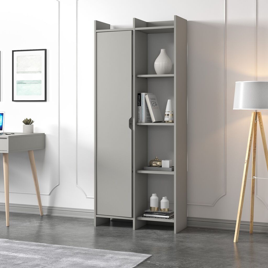 Понуда за полица за книги Hanah Home, 70x180x30 см, сива