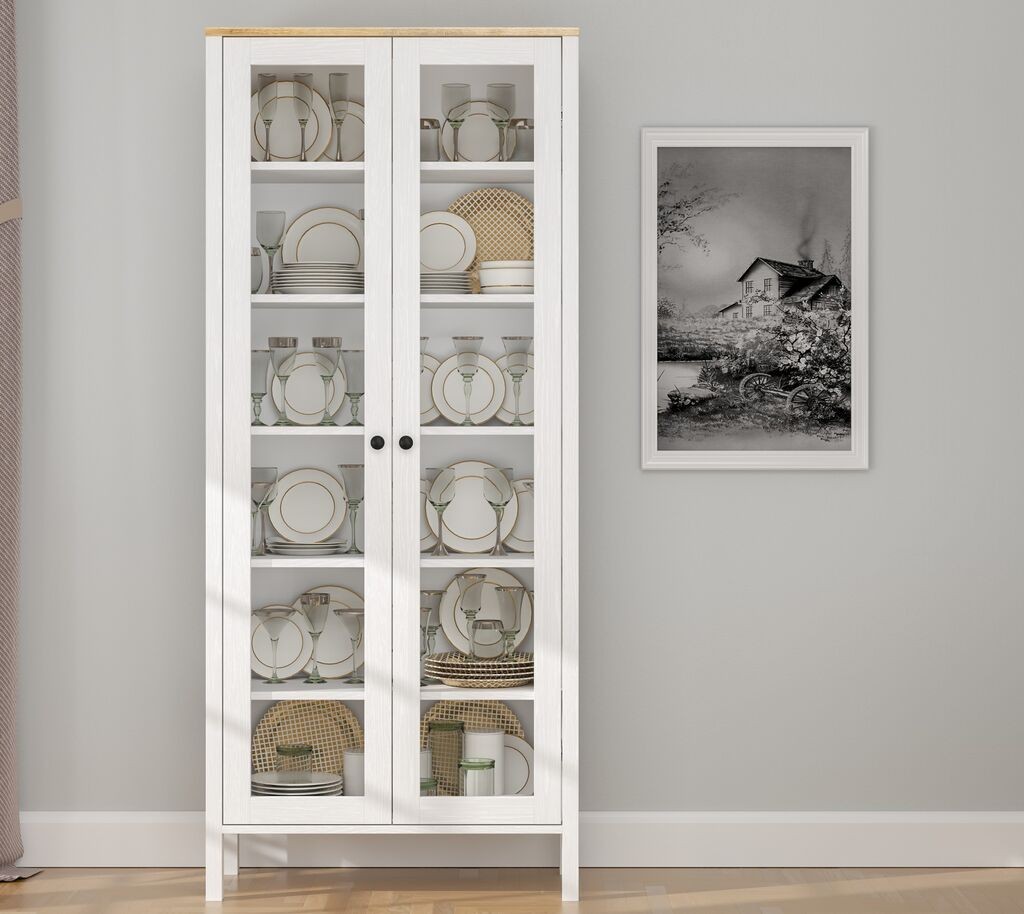 Полица за книги Hanah Home FRN-20074, 83x194x35 см, бела