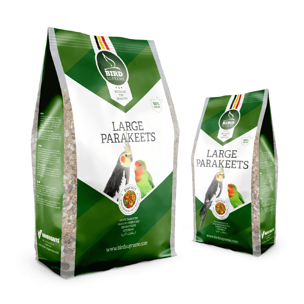 BIRD SUPREME Храна за Нимфи LARGE PARAKEET + BISCUIT 1кг