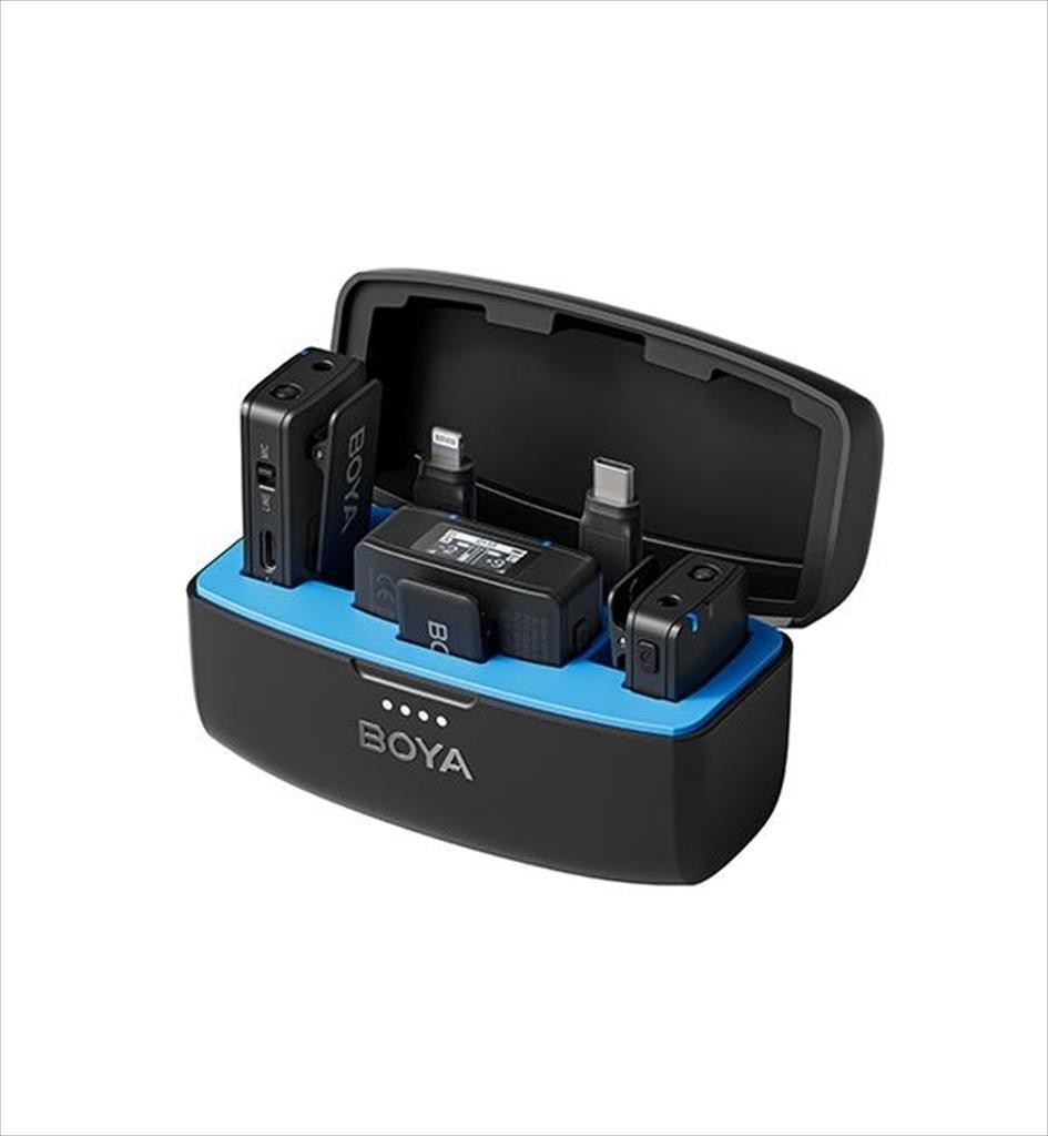 Boya Безжичен Микрофон BoyaMic 2xMic USB-C Lightning 3.5mm Црн