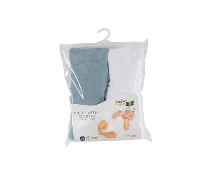 Чаршаф со еластична боја Бубаба 2/1 зелена и бела