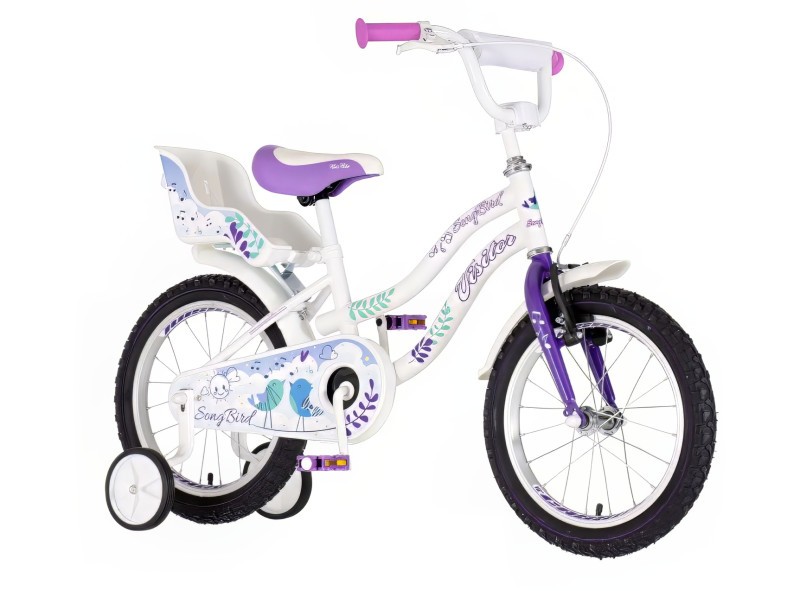 Детски велосипед VISITOR Song Bird 16"  105–125 см бел