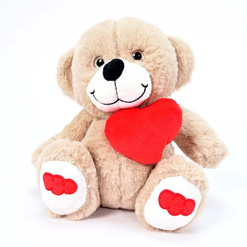 Amek Мече со срце беж 25цм