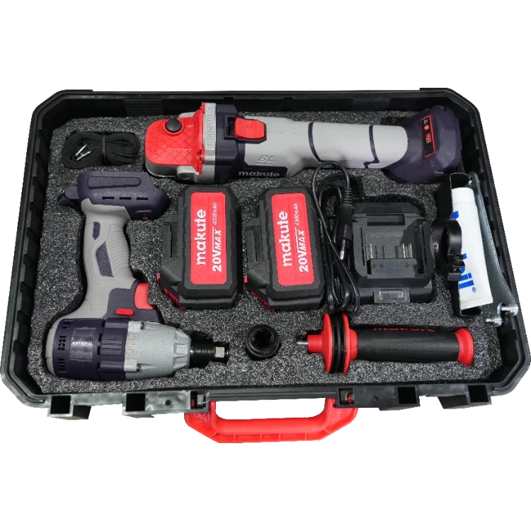 Makute Батериски Сет Ударен Одвртувач + Аголна Брусалица (P2-DC02-2B)