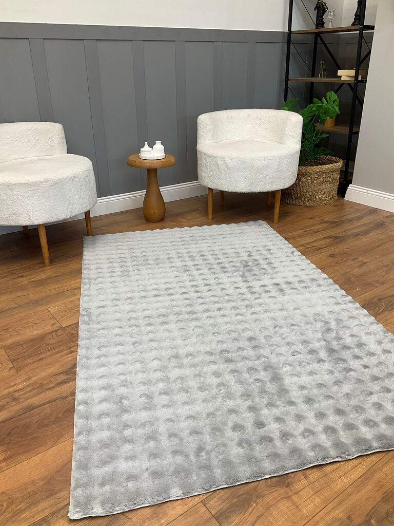 Тепих Conceptum Hypnose Puffy Bubble, 100x300 см, сив