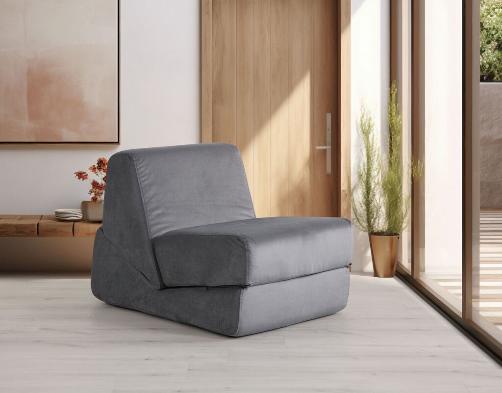 Ателје дел Софа, преклопна фотелја Оригами, 100x70x70 см, Антрацит