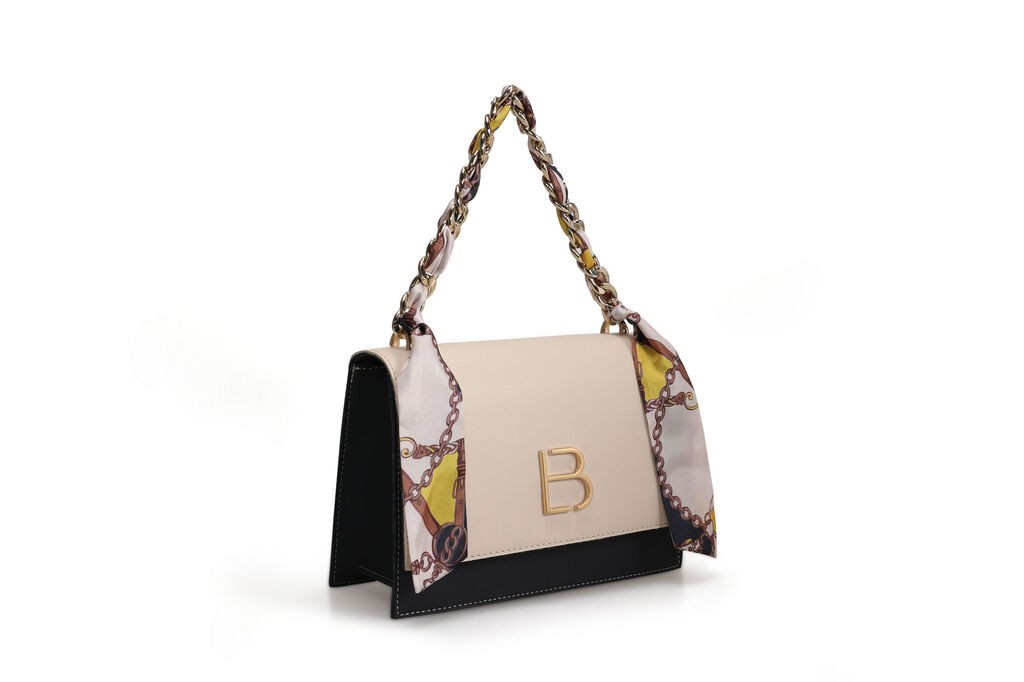 Женска чанта Lucky Bees 918, Teget-крем