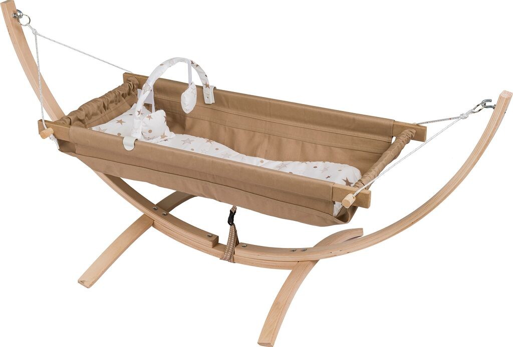 Аберто Дизајн Детско креветче Фетије, 135x56 см,, Кафеава