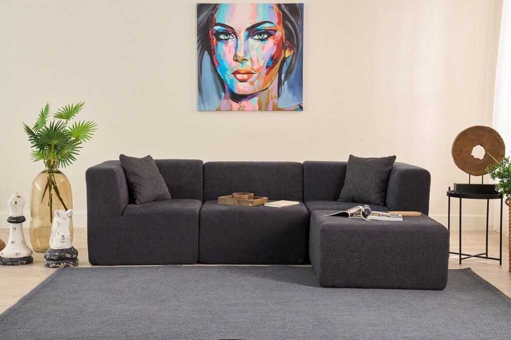 Аголен сет софа Atelier del Raks, 245x70x85 см, Антрацит