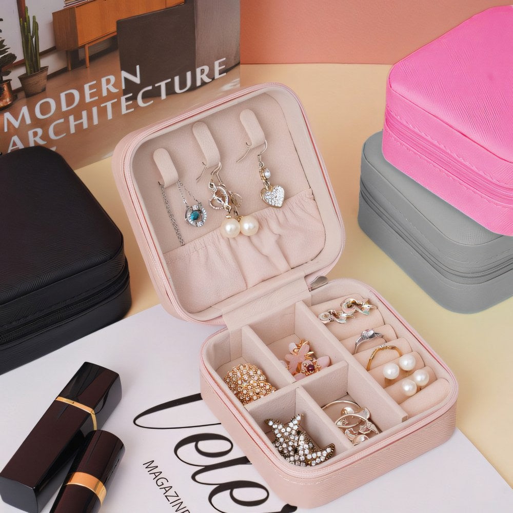 Компактна кутија за накит - Розева боја