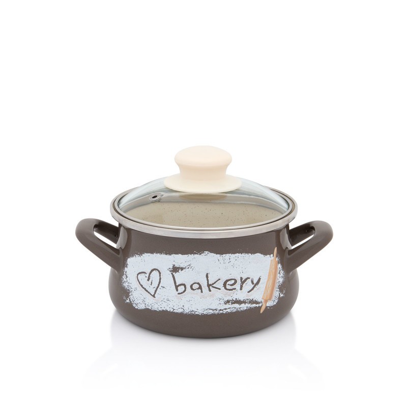 METALAC Длабоко тенџере елегант лукс 14цм/1.65л со капак декор 3467