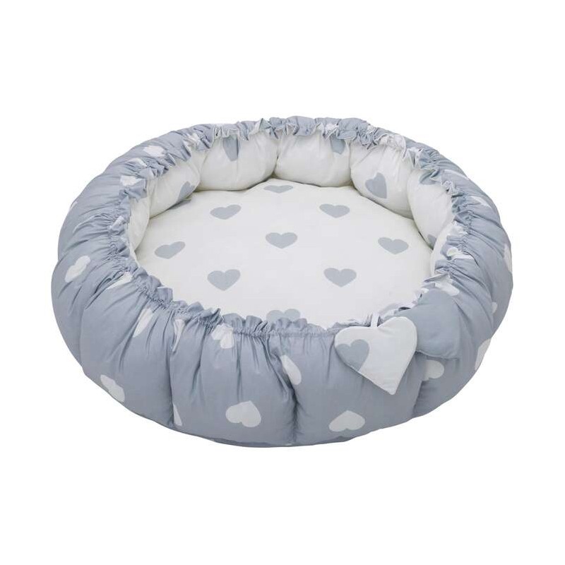 FREEON BUBA гнездо за новороденчиња, тркалезно сиво/срцево