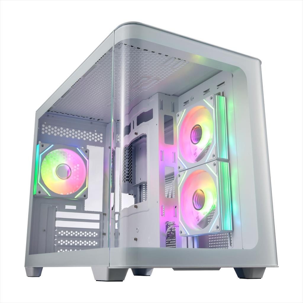FSP Куќиште S380-WA microATX Mid-Tower ARGB Закривено Стакло Бело