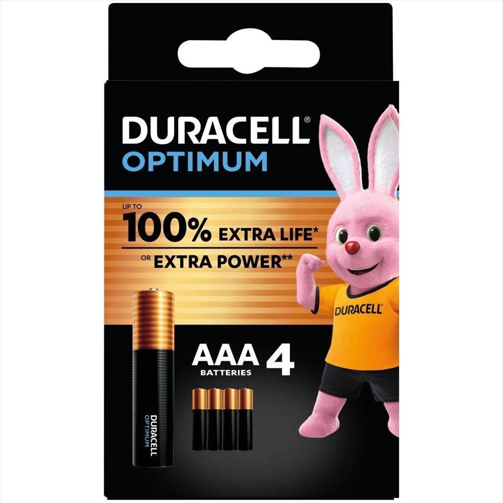 Duracell Батерии Optimum MX2400 Алкални 4xAAA 1.5V LR03