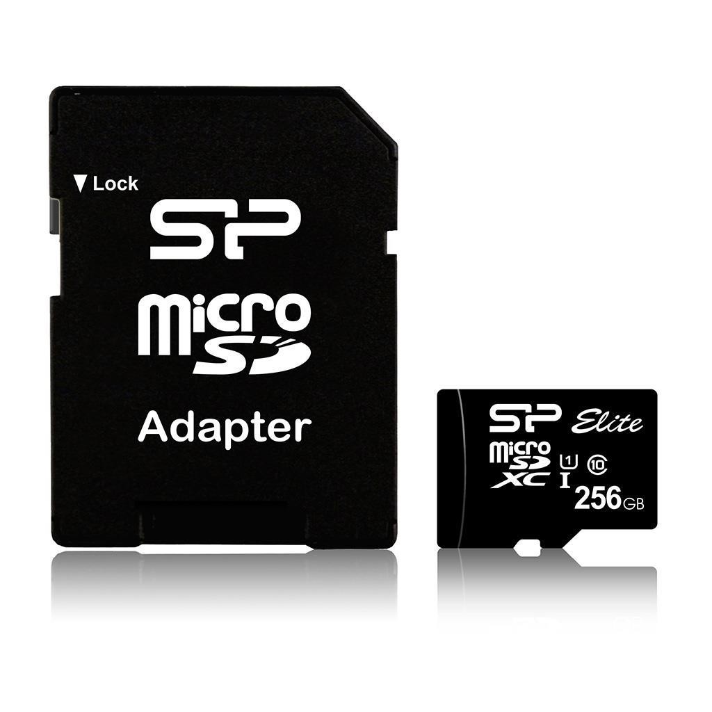 Silicon Power Мемориска Картичка microSD Elite 256GB SDXC Со Адаптер SP256GBSTXBU1V10SP