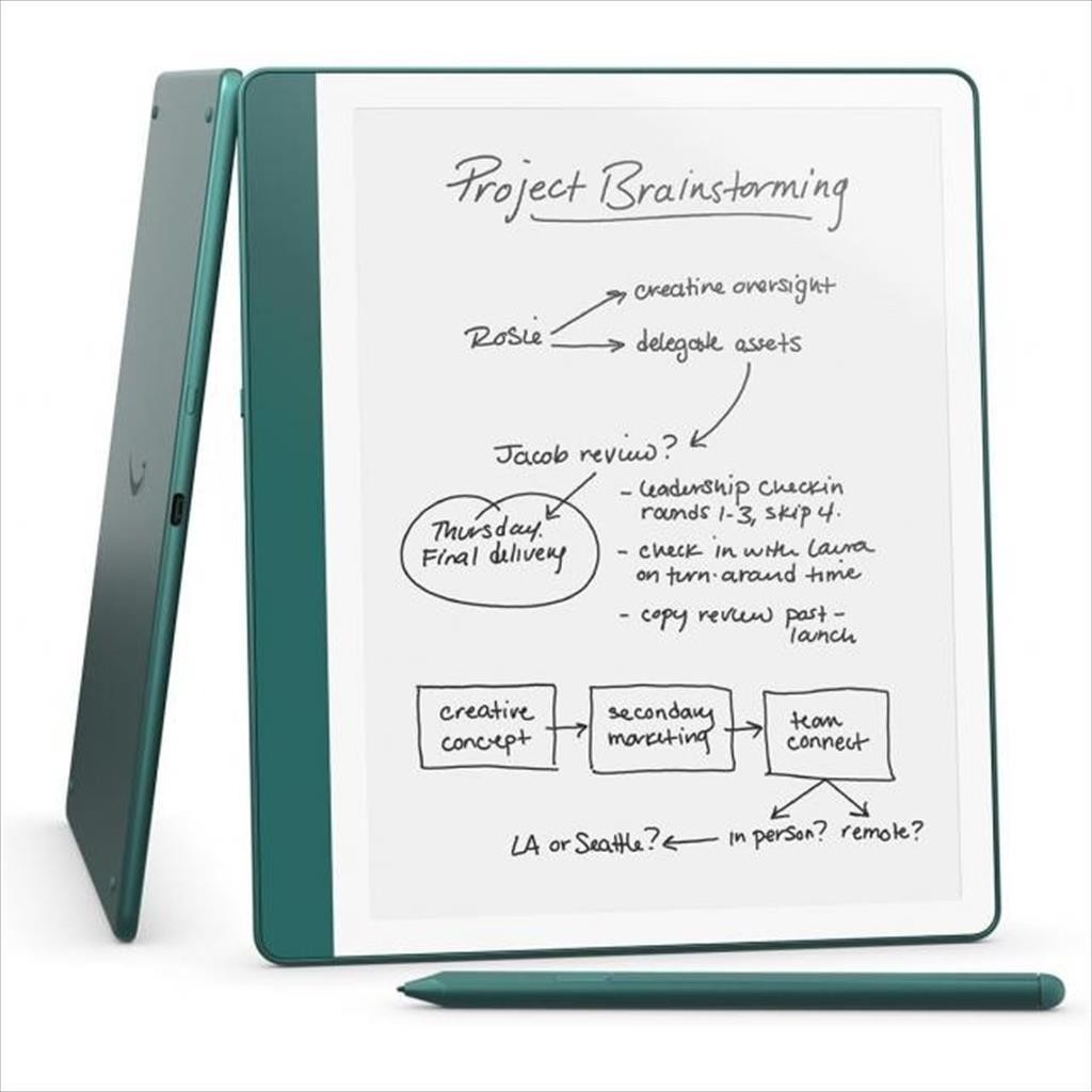 Amazon Таблет За Читање Kindle Scribe 2024 10.2 Инчи 64GB Premium Pen Metallic Jade