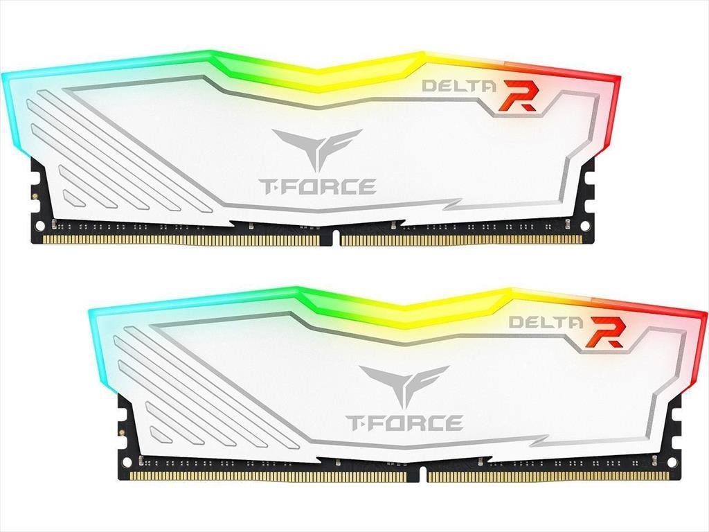 Team Group RAM Меморија DDR4 16GB 3200MHz CL16 T-Force Delta RGB Бела TF4D416G3200HC16FDC01