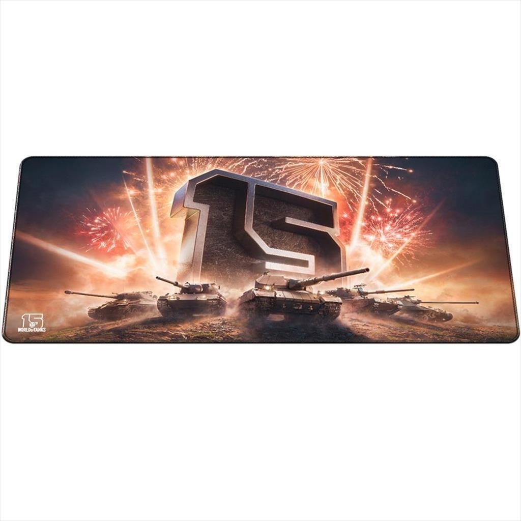 Подлога за глувче World of Tanks 15 Anniversary, XL Димензии 900x420x3mm