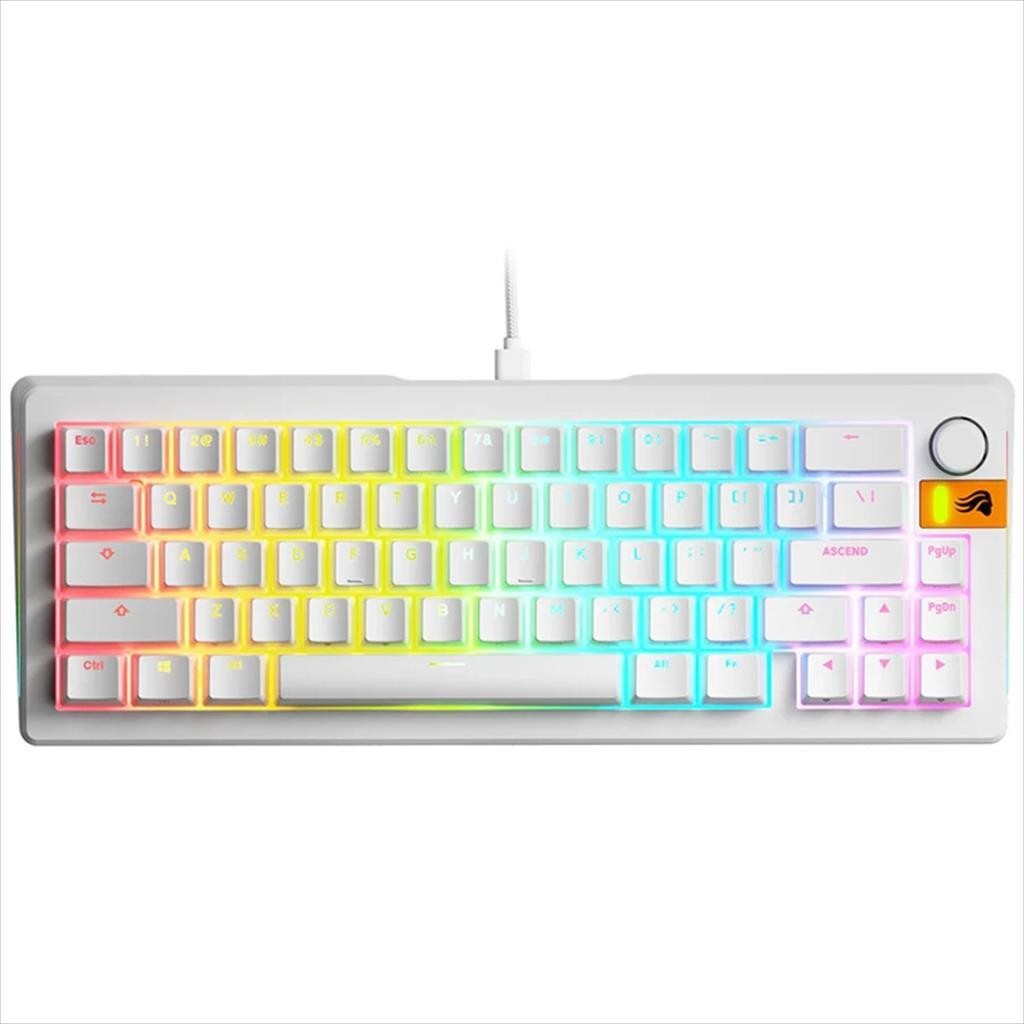 Glorious Механичка Тастатура GMMK 3 HE 65% RGB Hot-Swap Бела Со Knob GLO-KB-GMMK3-65-PB-HE-W-WHT-US