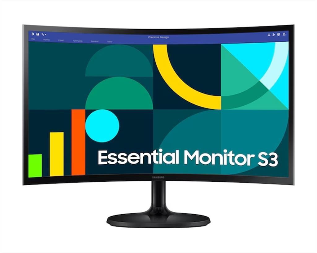 Samsung Монитор 24 Инчи Essential S3 Curved VA 1920x1080 100Hz Црн