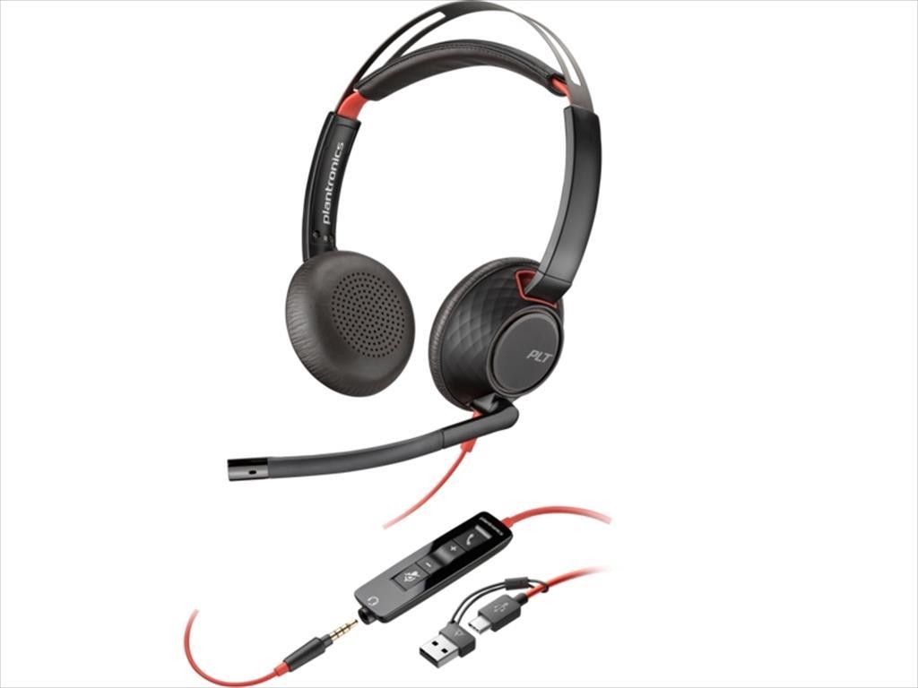 Poly Слушалки Plantronics Blackwire C5220 W/Microphone Usb Type-C, 1X3.5Mm/ Usb-C/A Adapter, 8X231A6