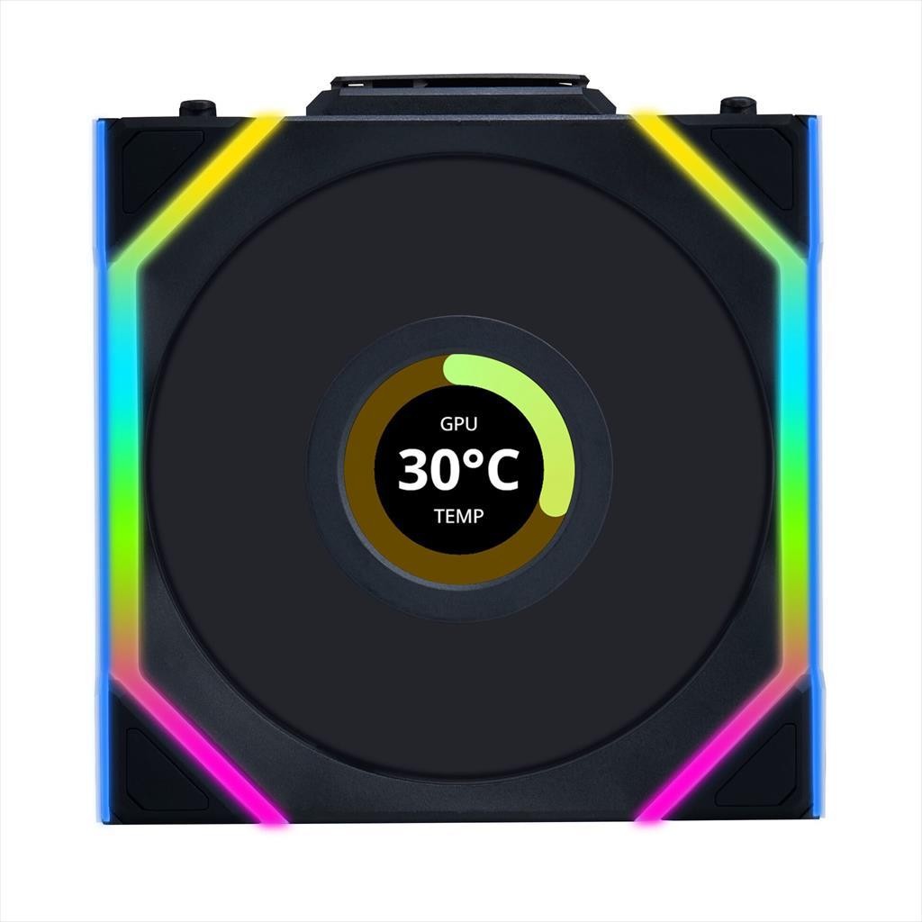 Lian Li Кулер Case Fan 120Mm Uni Fan Sl Wireless Lcd 120 A-Rgb Pwm, Black, 12Sllcd1W1B