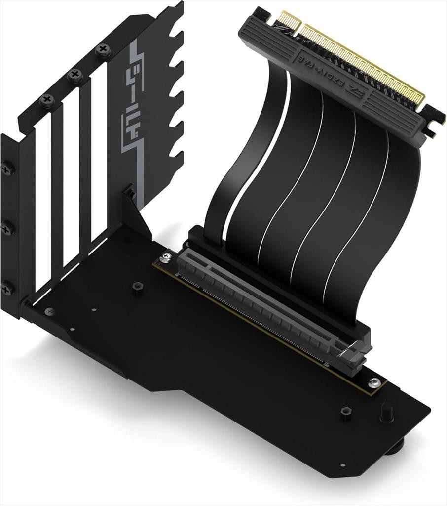 Ezdiy-Fab Држач за графичка картичка вертикален Kit Shield Pcie 16X Gen4 W/Riser Cable 115Mm, 90° Black