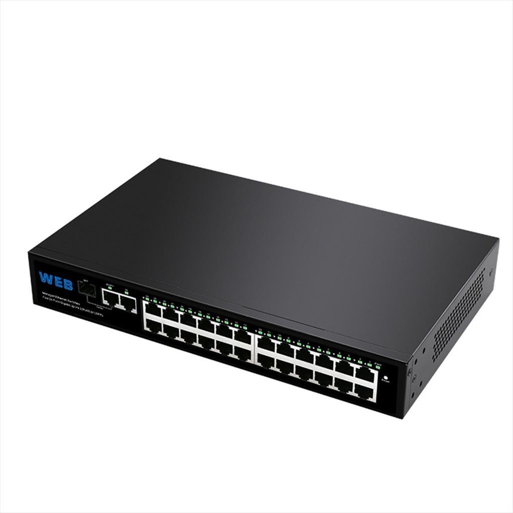 Diewu Technology Свич Со Web Менаџмент 24-Port 10/100 + 2 10/100/1000 + 1Xsfp Txe050