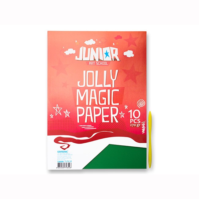 Хартија Junior Magic Jolly 136090, металик, 10 парчиња