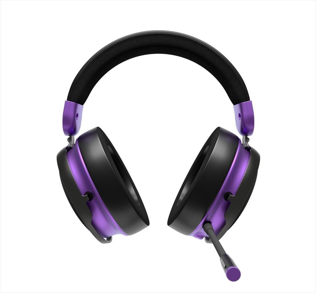 Dark Project Слушалки Безжични (2.4Ghz&Bt) Gaming-Headset Sono W/Mic, 53Mm Neodymium Driver, Црно/Виолетово
