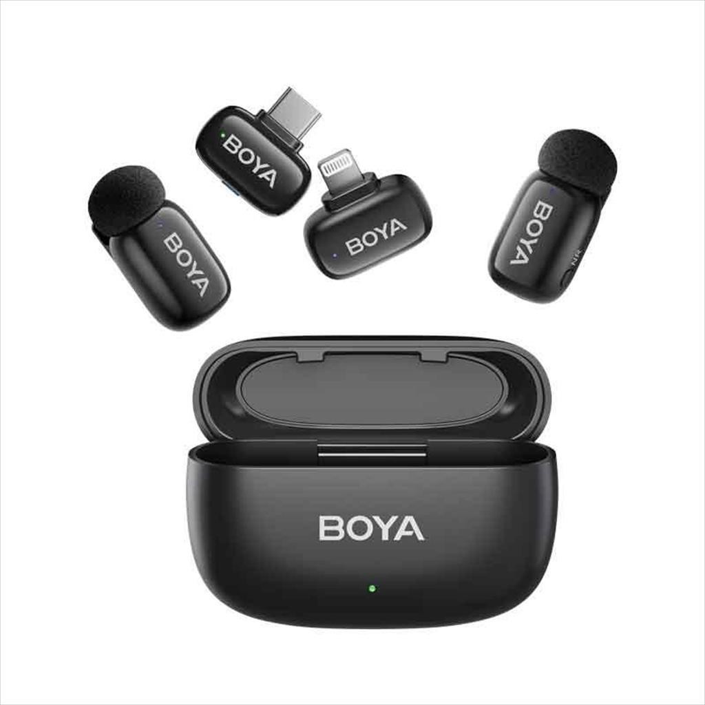 Boya Микрофон Безжичен Систем Mini 12, 2Xmic, Usb-C And Lightning Receiver, Црн