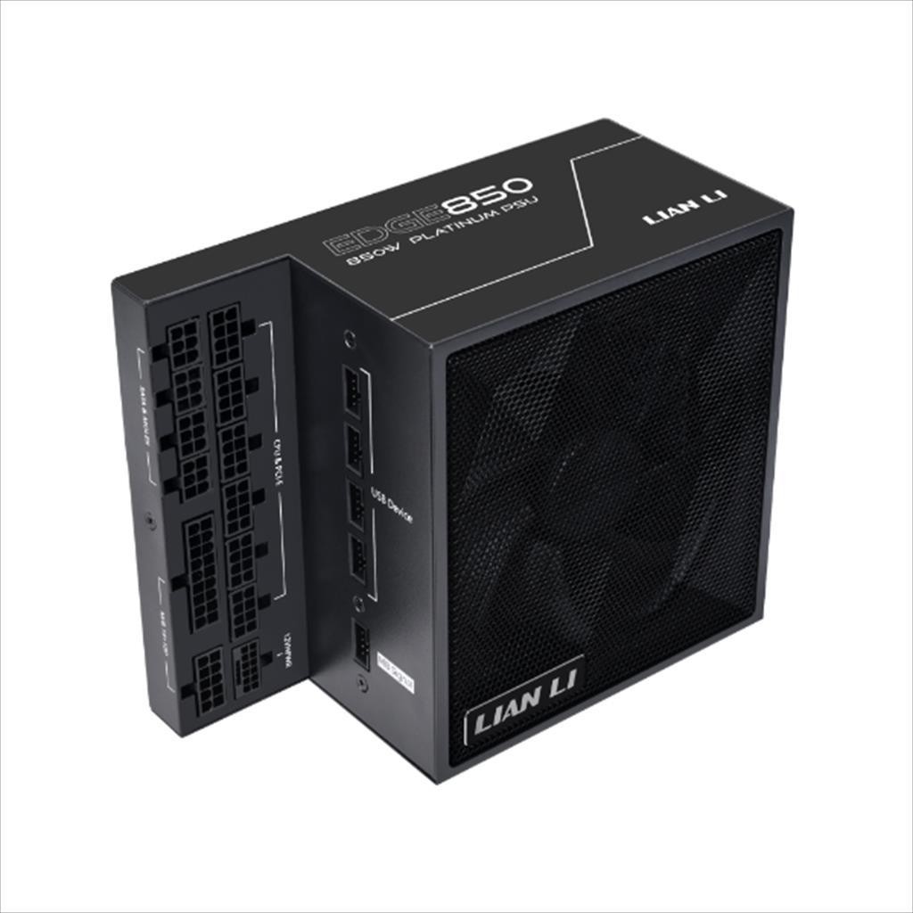 Lian Li Напојување Psu 850W Edge 850 80+ Platinum, (L-Shape, W/X4 Usb 2.0 Headers), Full Modular Black