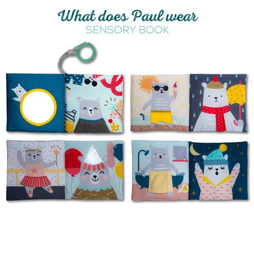 Taf Toys Сензорна книга - What does Paul wear?