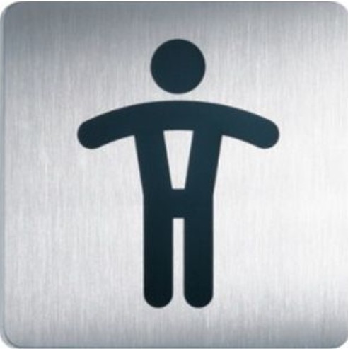 Durable Пиктограм, Квадратни метални плочки 15*15, ВЦ машко силуета, 495423