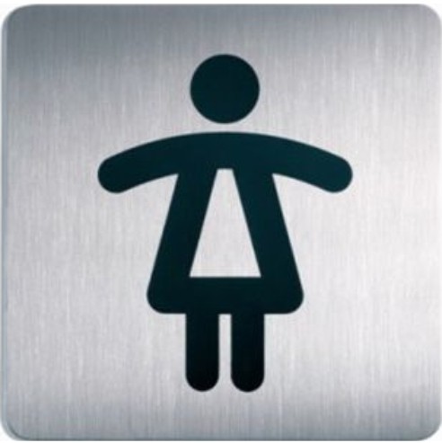 Durable Пиктограм, Квадратни метални плочки 15*15, ВЦ женско силуета, 495623