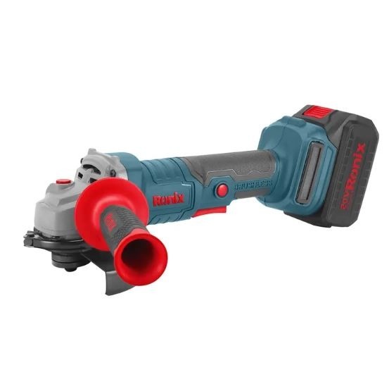 Ronix Батериска аголна брусилка brushless 2×4Ah 20V со куфер  8657