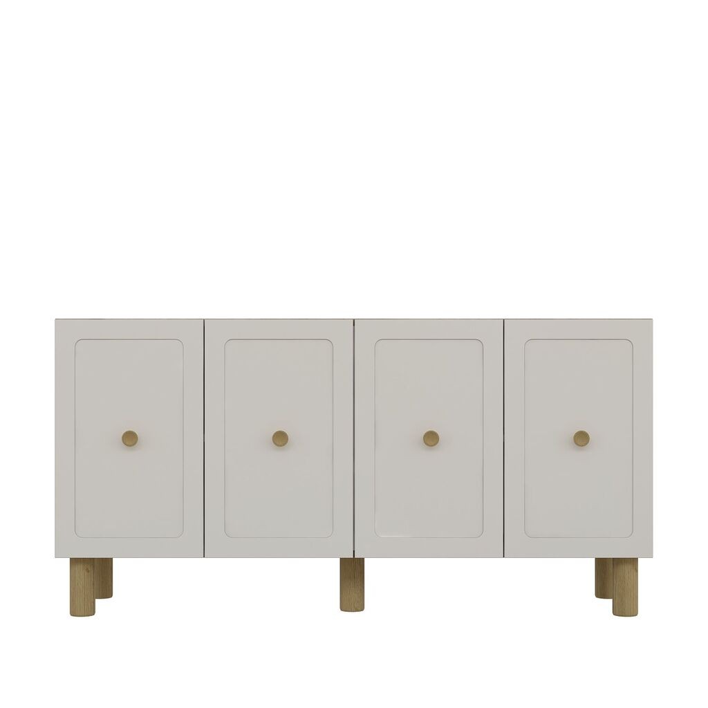 Домашна конзола Hanah Rosalinda KB150, 150x75x35 см, бел даб