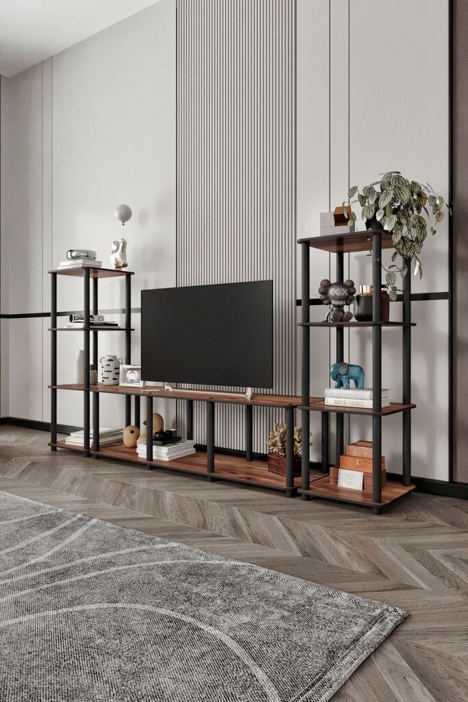 Голема комода за домашен телевизор Hanah, 188x106x34 см, орев