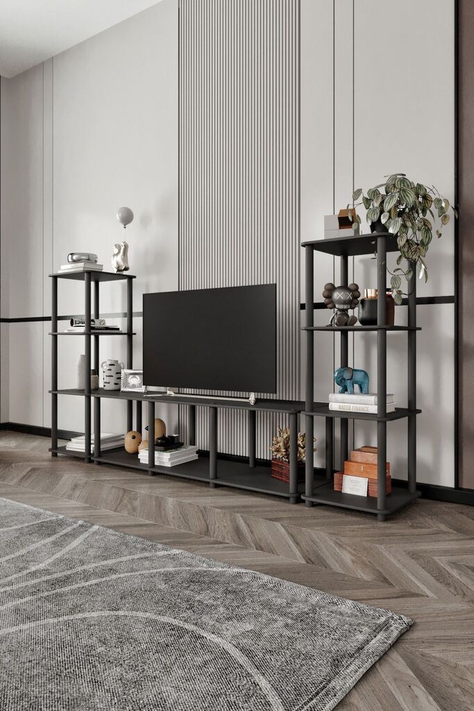 Комода за телевизор Hanah Home Grand, 188x106x34 cm, црна