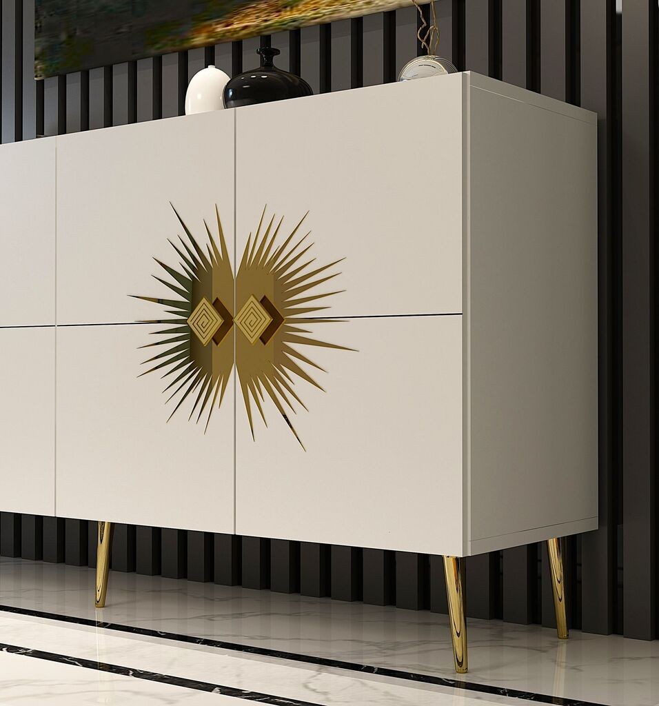 Hanah Home Console Nida KB150, 150x75x35 см, бело-златна боја